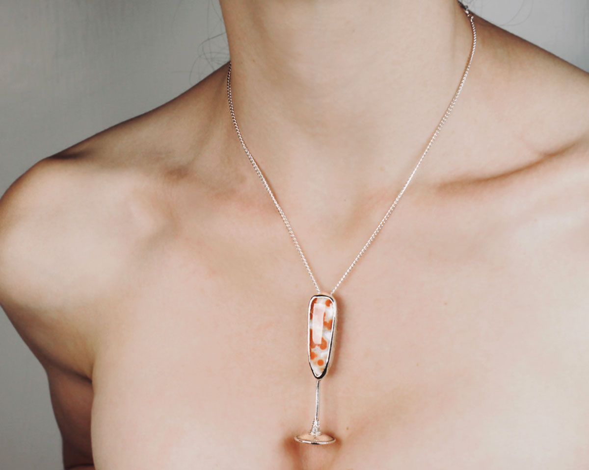 Bubbligt Jaspis hänge