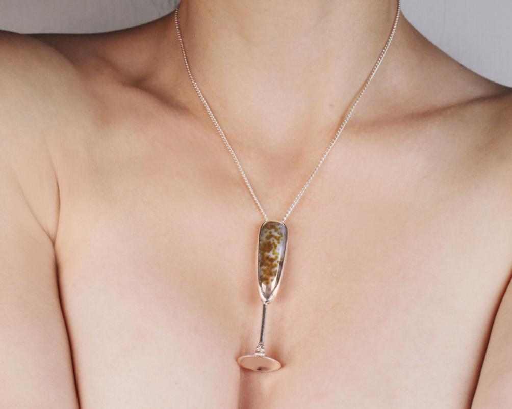 Bubbligt Jaspis hänge