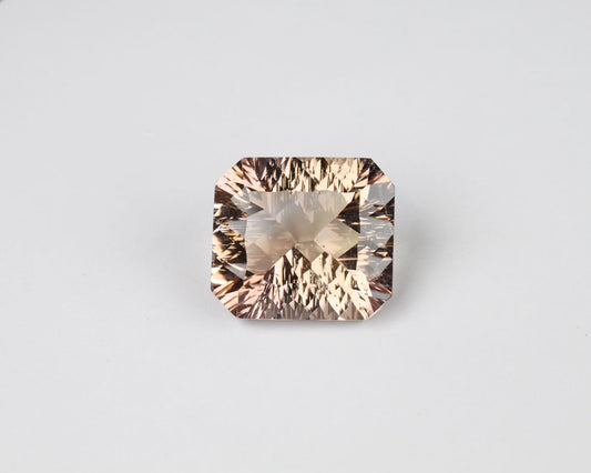 Ametrine concave octagon peach 16mm 16 ct