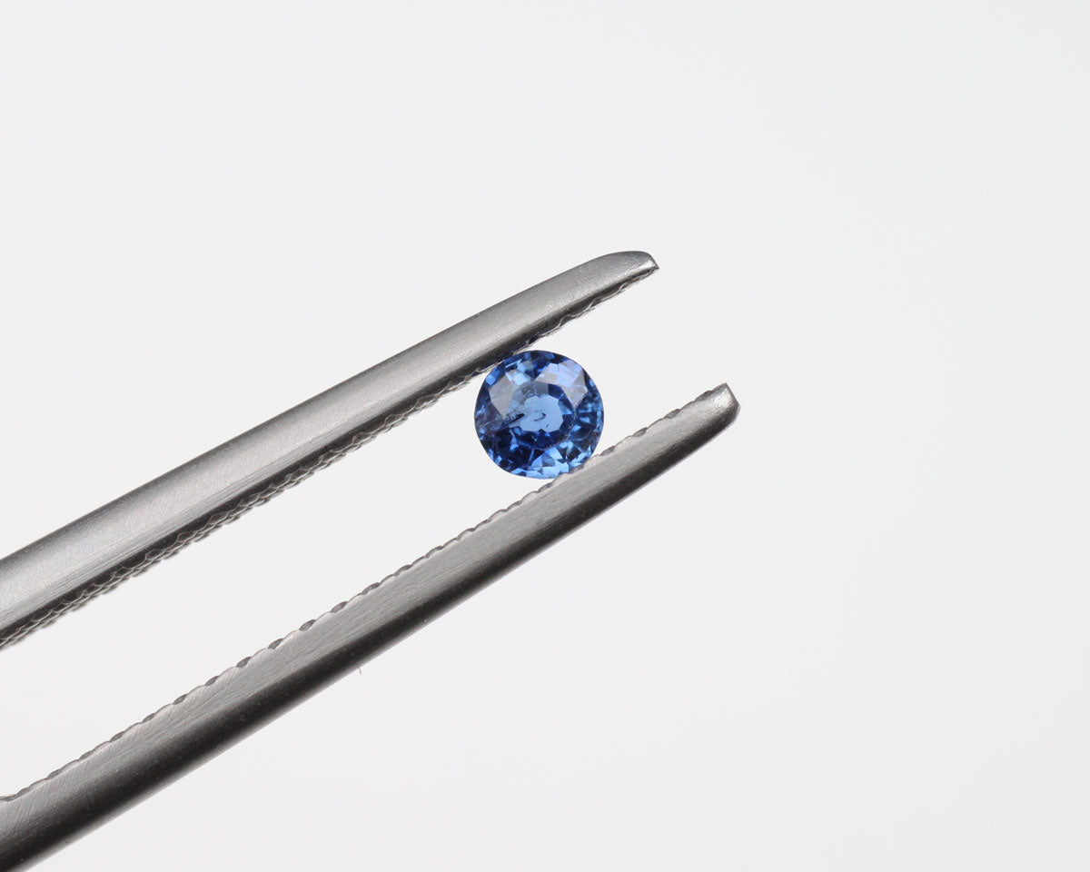 Safir blå rund 3 mm 0,13 ct