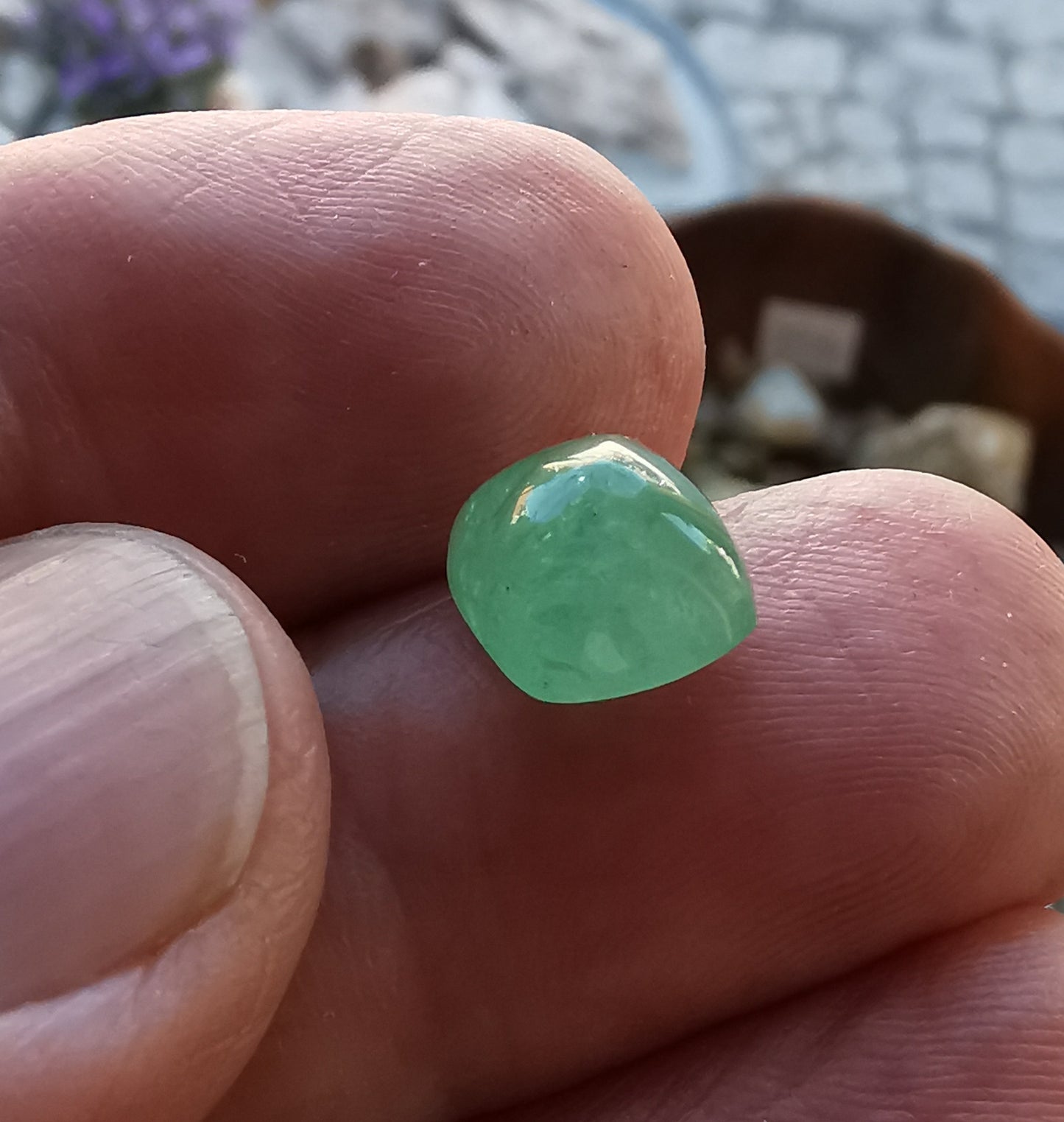 Shakiso Smaragd Cabochon kvadrat 4,2 ct