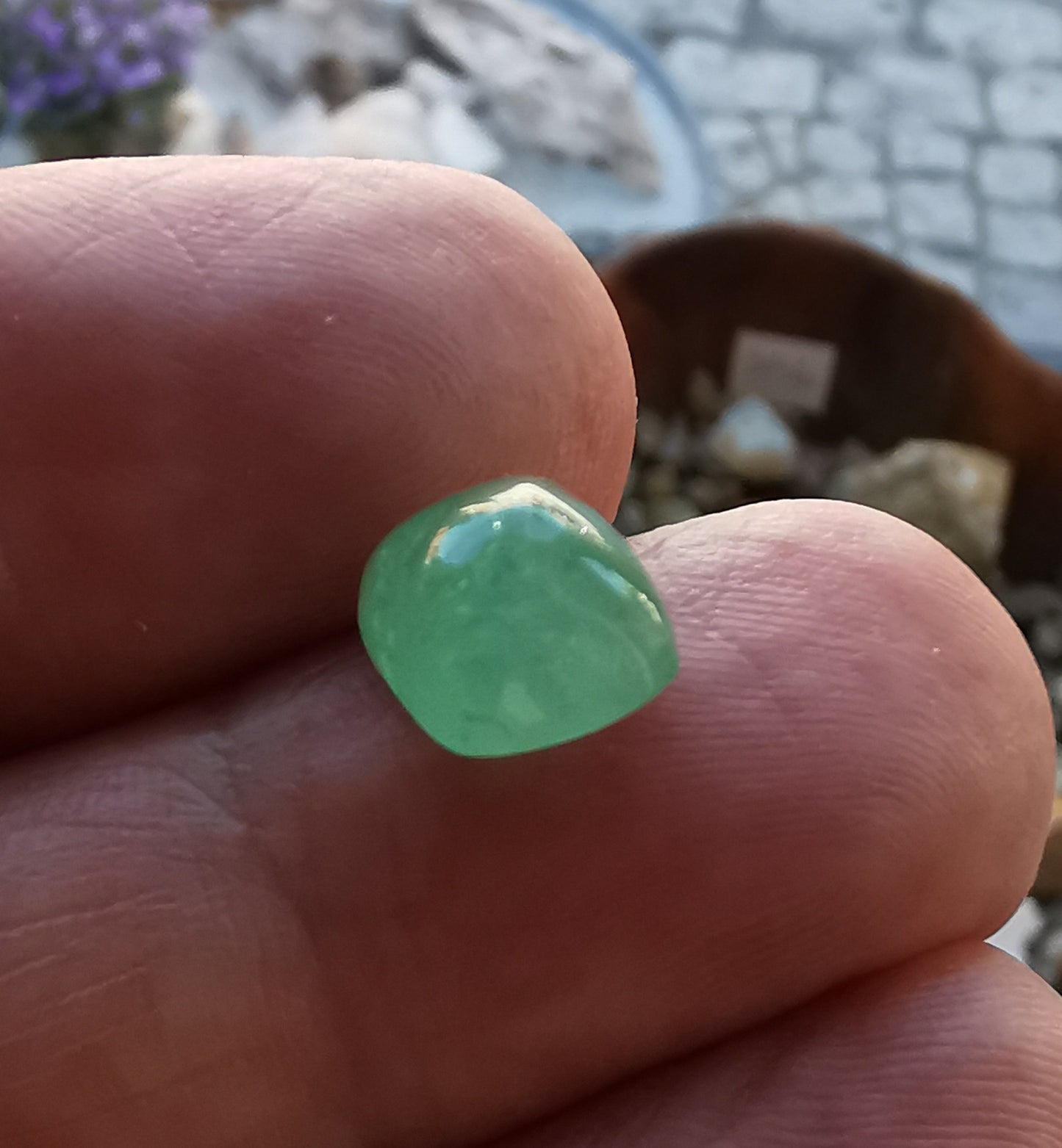 Shakiso Smaragd Cabochon kvadrat 4,2 ct