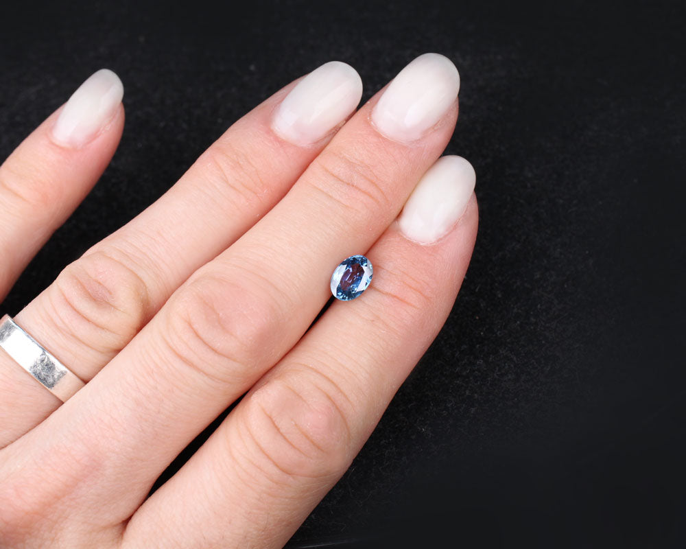Safir blå oval 1,10 ct