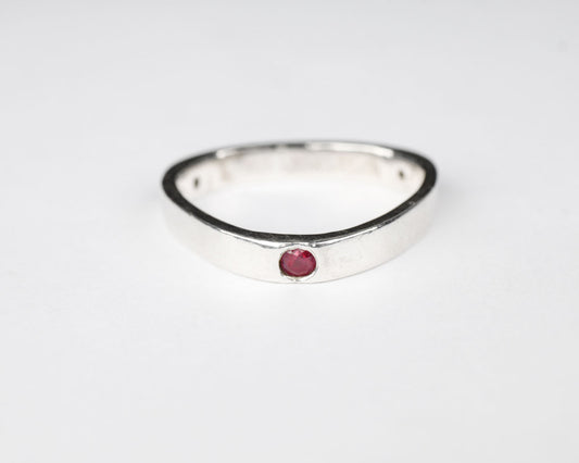 Tripple stone sterling silver ring