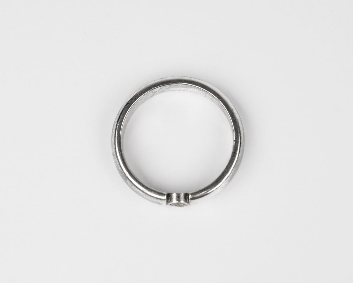 Silverring med gul safir