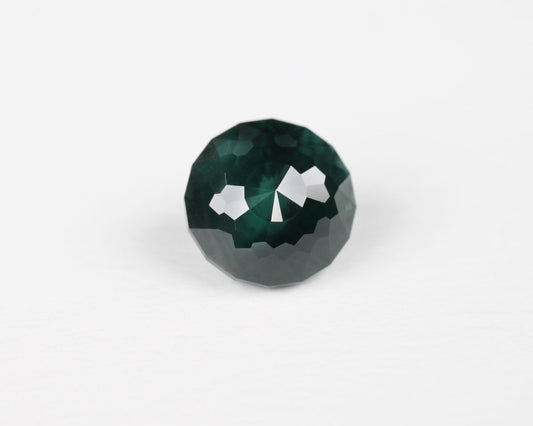 Safir rund grön/blå 2,25 ct 7,1 mm