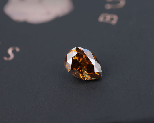 Diamant Cognac drop 5 mm 0,4 ct