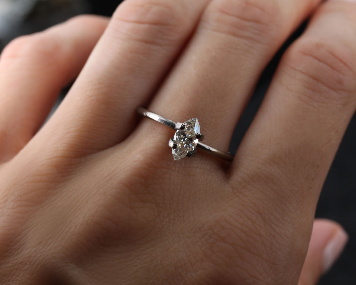 Diamant markis 8 mm 0,6 ct