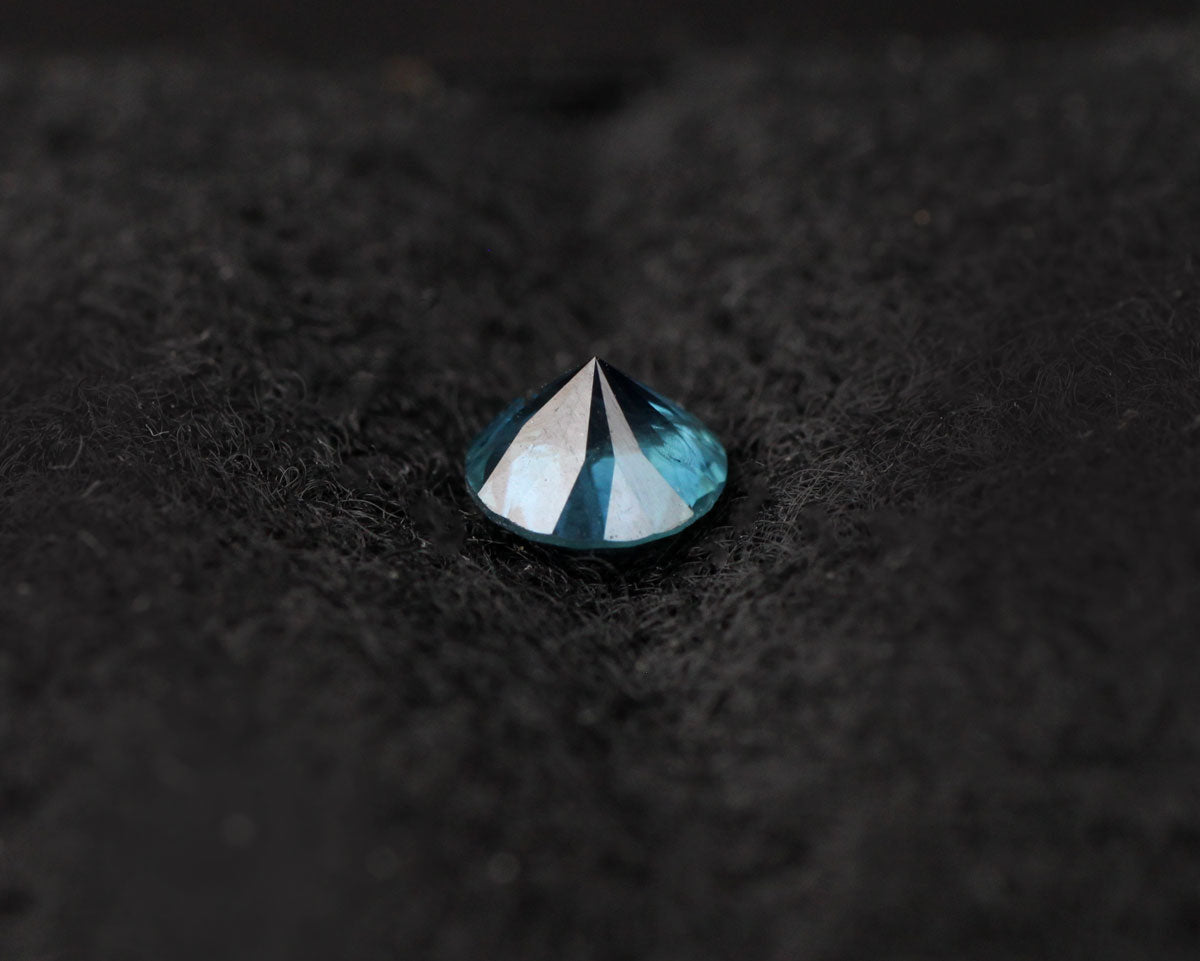 Blue sapphire round 0.36 ct