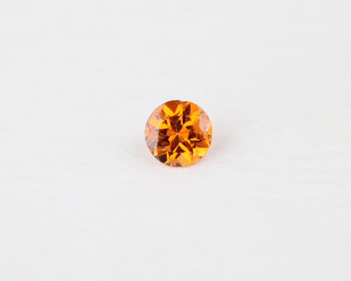 Orange sapphire round 0.13 ct