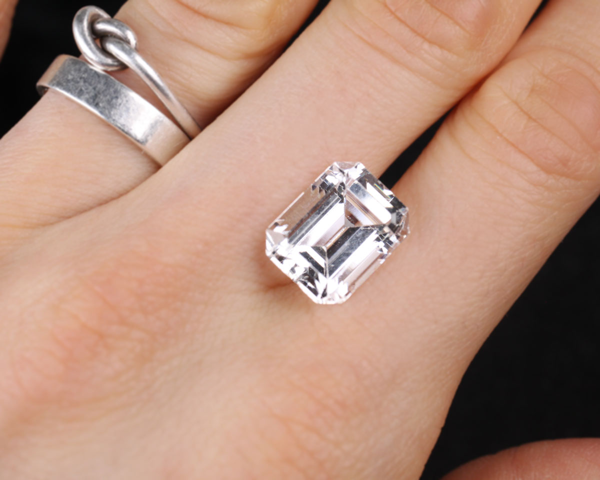 White Spinel Emerald cut 8.1 ct