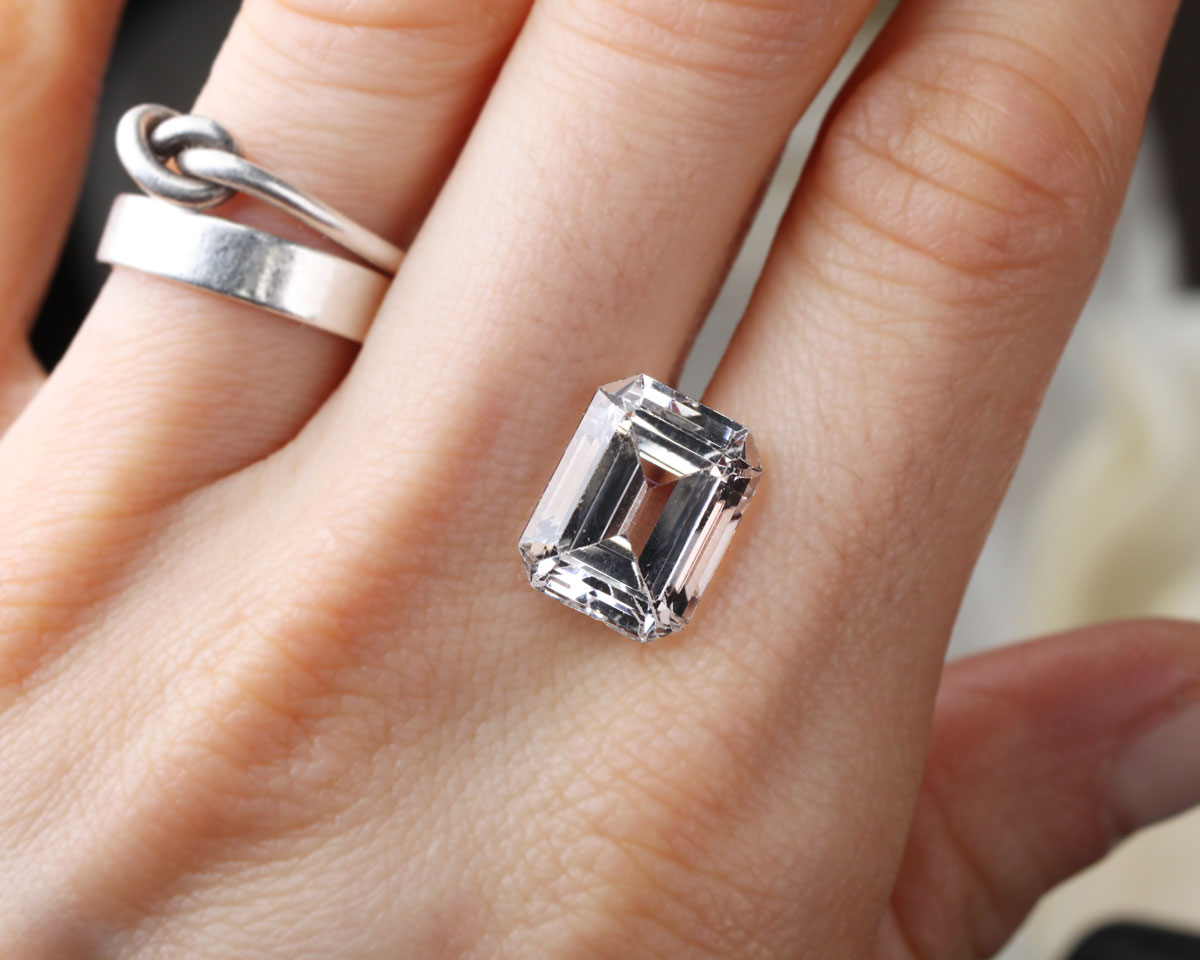 White Spinel Emerald cut 8.1 ct