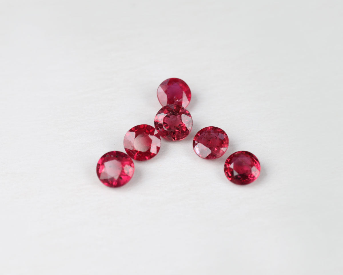 3.6 mm round Zambia Ruby