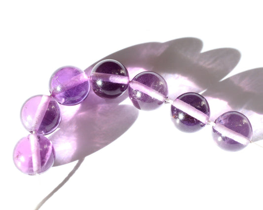 Ametist borrade 8 mm pärlor
