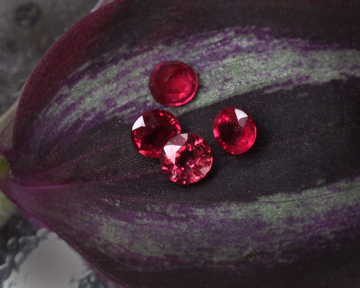3.6 mm round Zambia Ruby