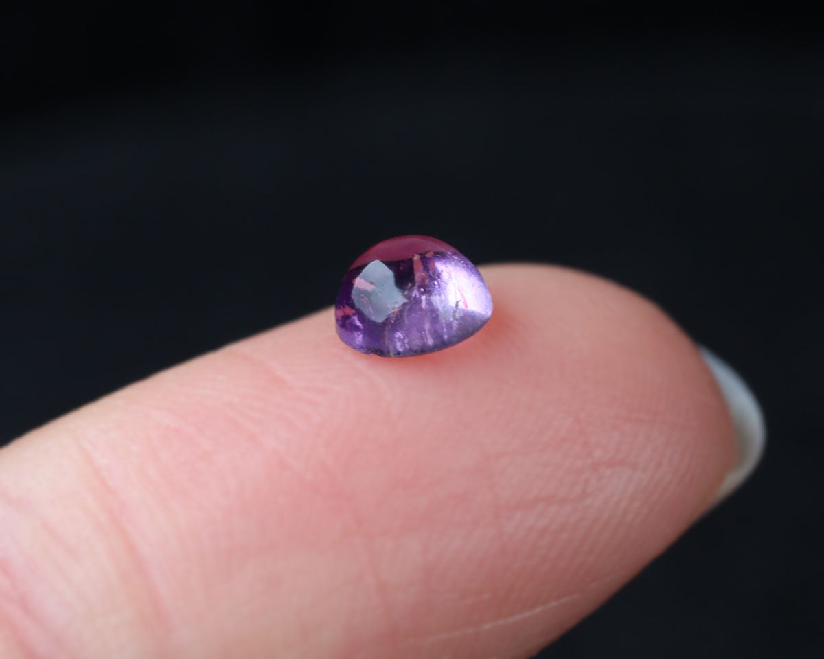 Amethyst round cabochon lot 5 mm 2.8 ct