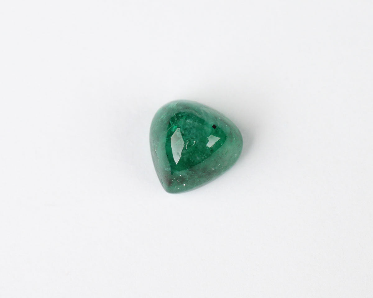 Cabochon cut Shakiso Emerald triangle 8mm 2.22 ct