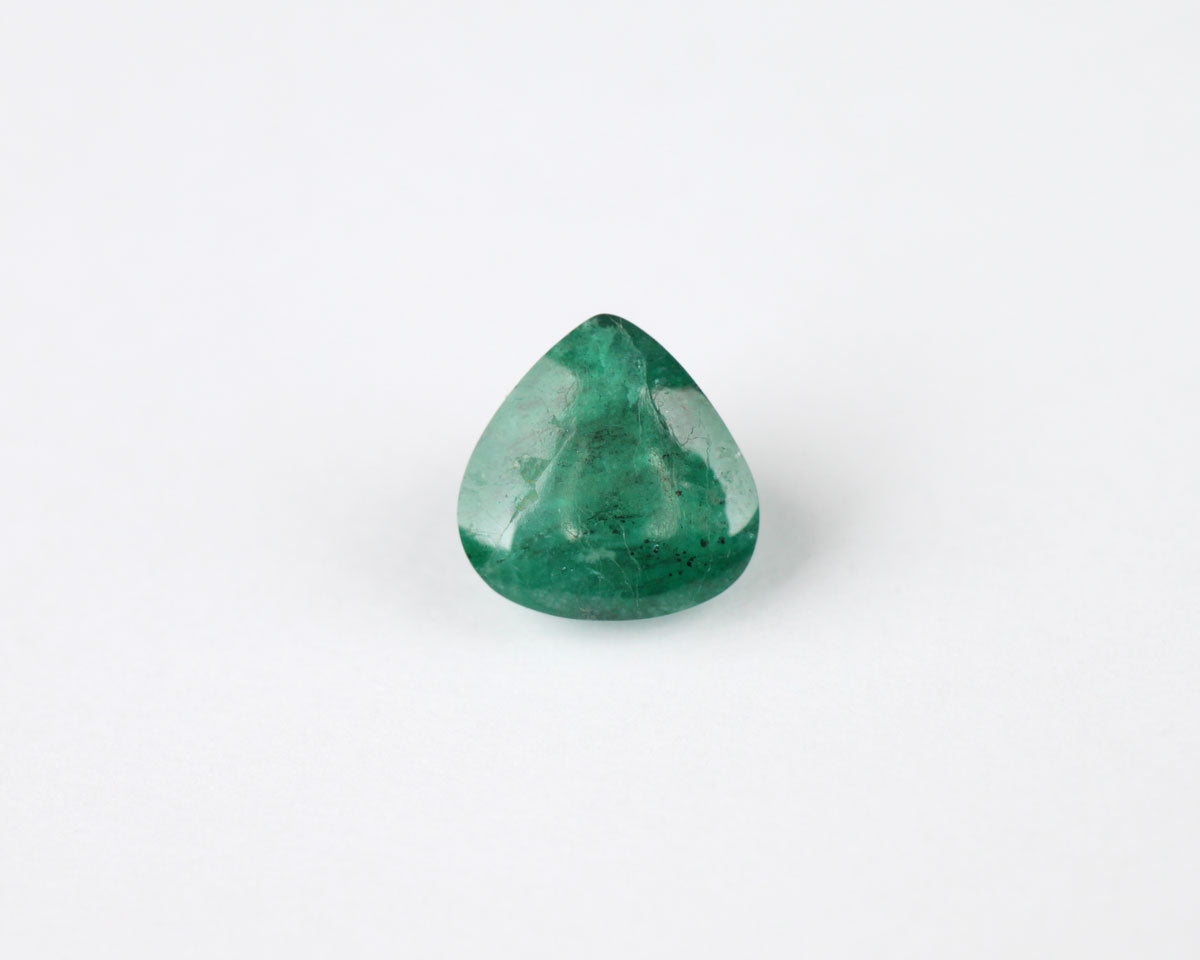 Cabochon cut Shakiso Emerald triangle 8mm 2.22 ct