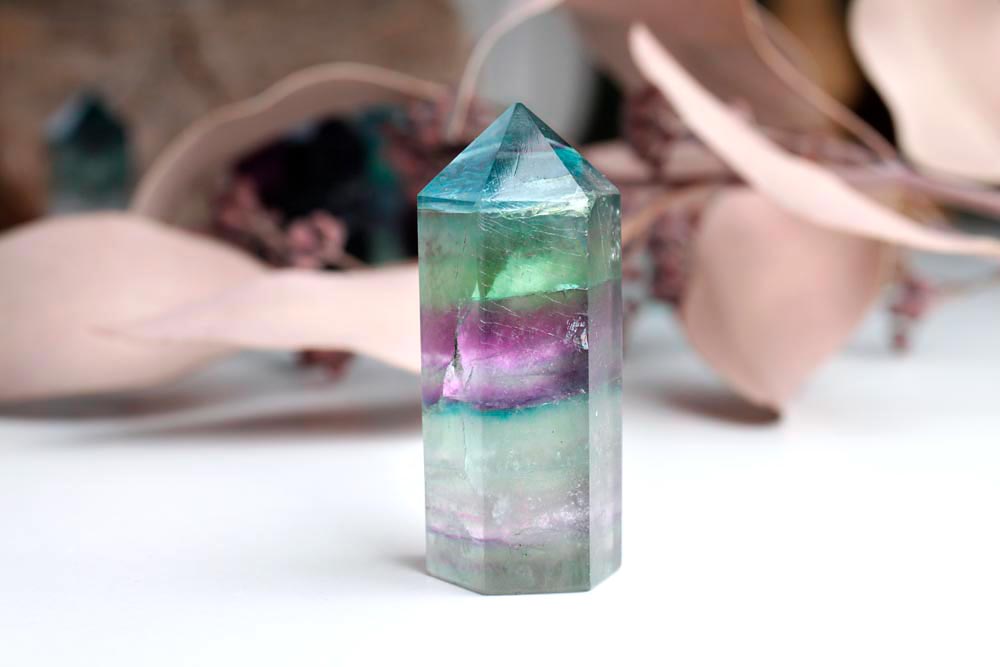 Rainbow Fluorite Point 1