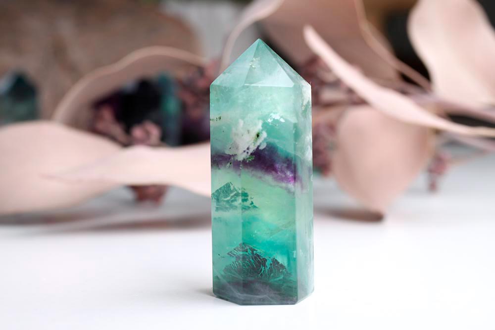 Rainbow Fluorite Point