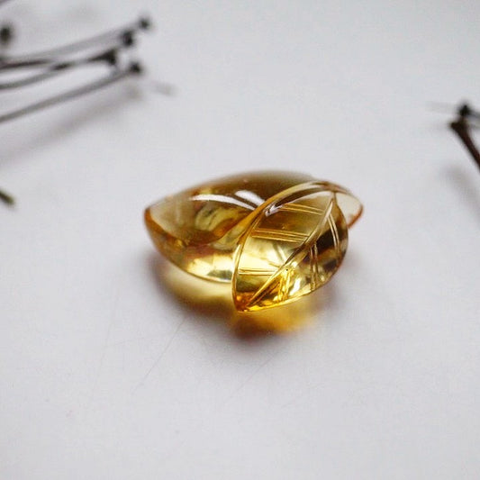 Citrine Leaf Carving
