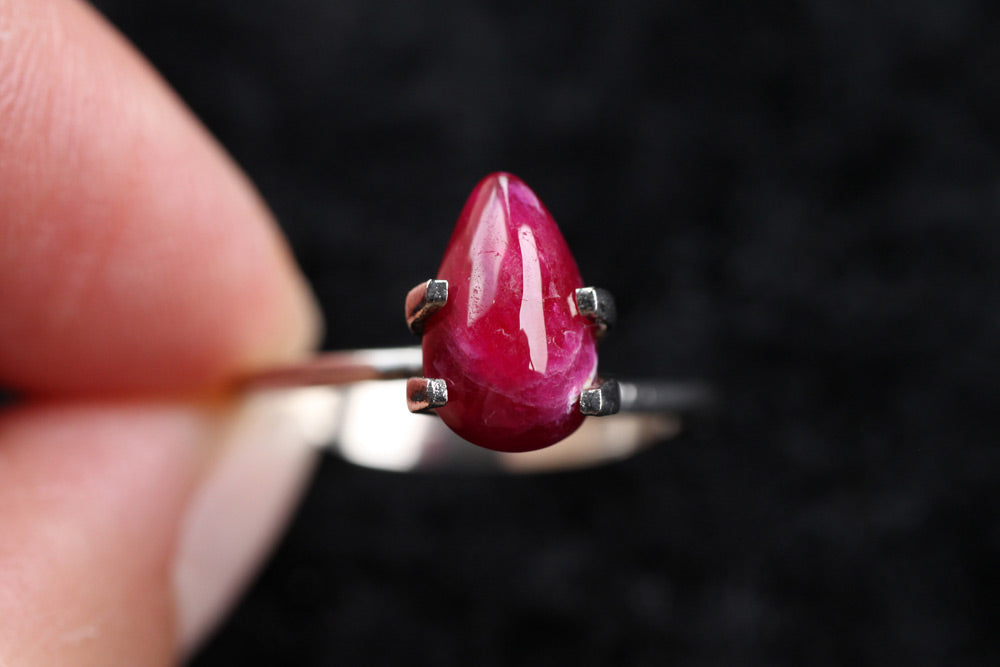 Ruby Cabochon Pear 2.45 ct