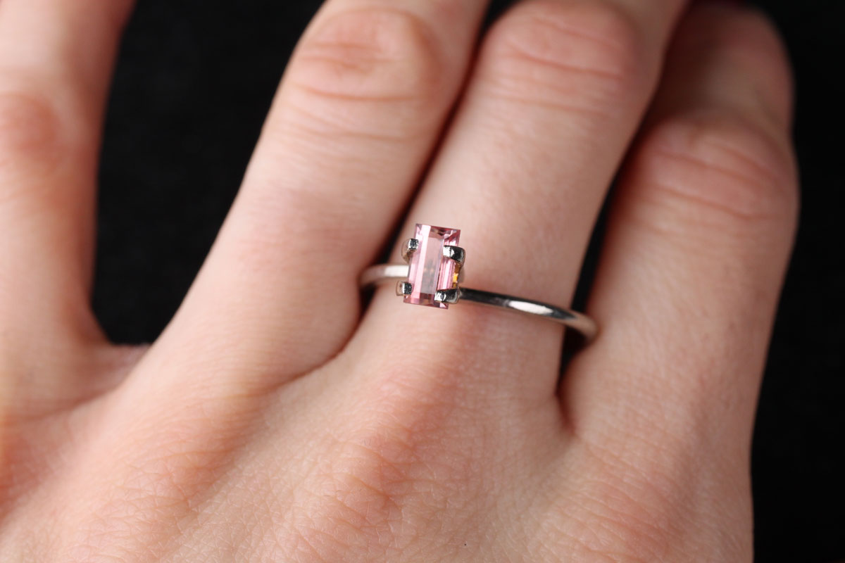 Pink Tourmaline Rectangle 0.68 ct