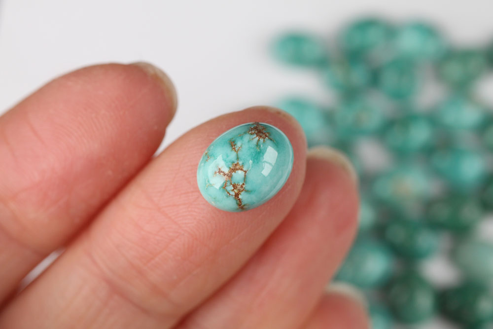 Turquoise Oval 10x8 mm