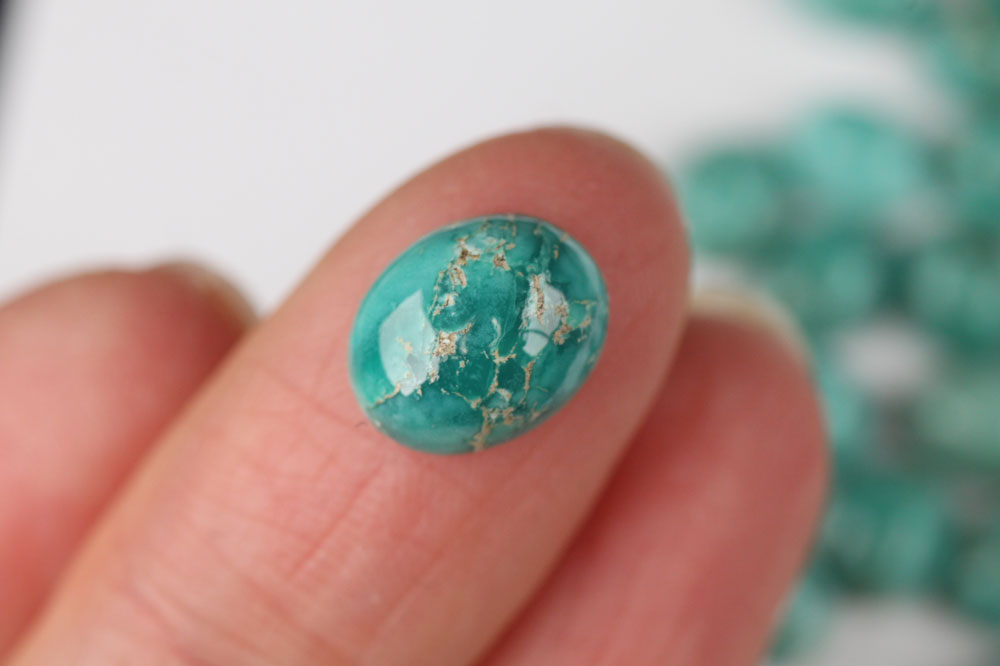 Turquoise Oval 10x8 mm