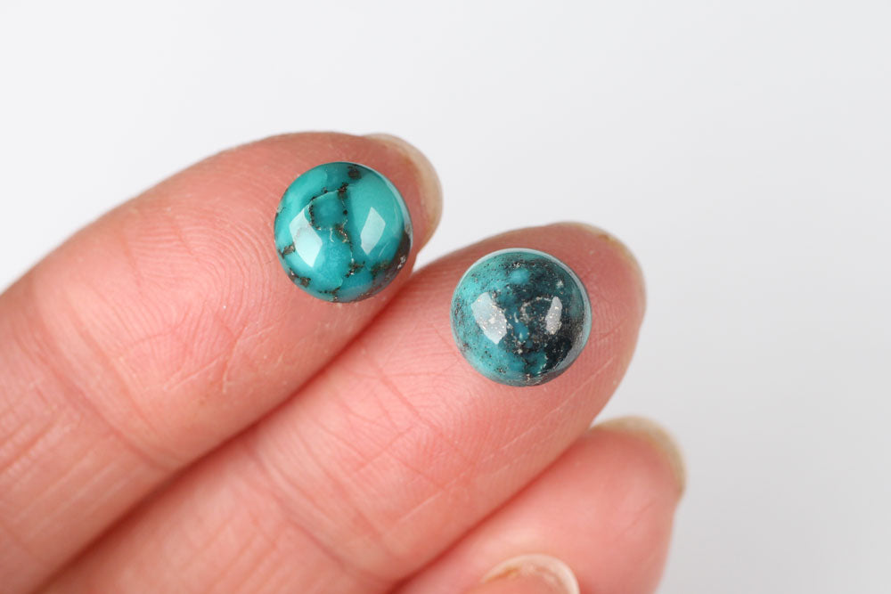 Turquoise Round Pair 3.62 ct