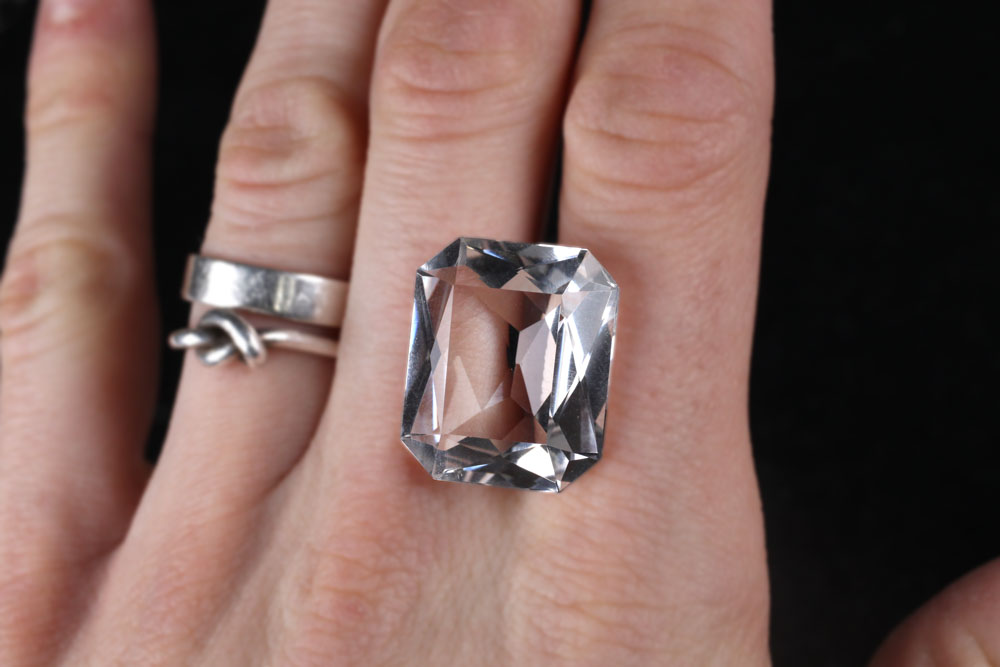 Rock Crystal Emerald Cut 20.5 ct