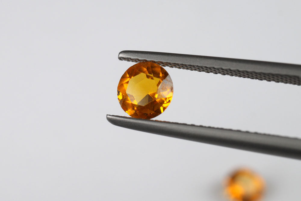Citrine Round 6 mm Pair
