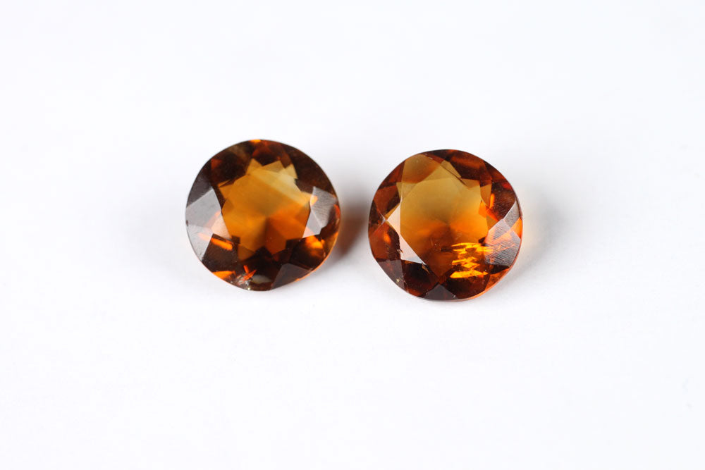 Citrine Round 9.8 mm Pair