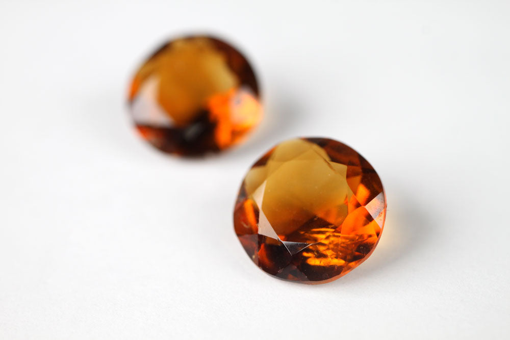 Citrine Round 9.8 mm Pair