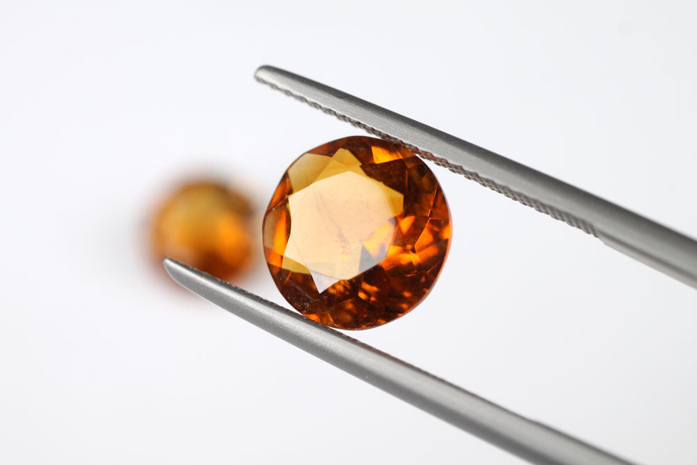 Citrine Round 9.8 mm Pair #4