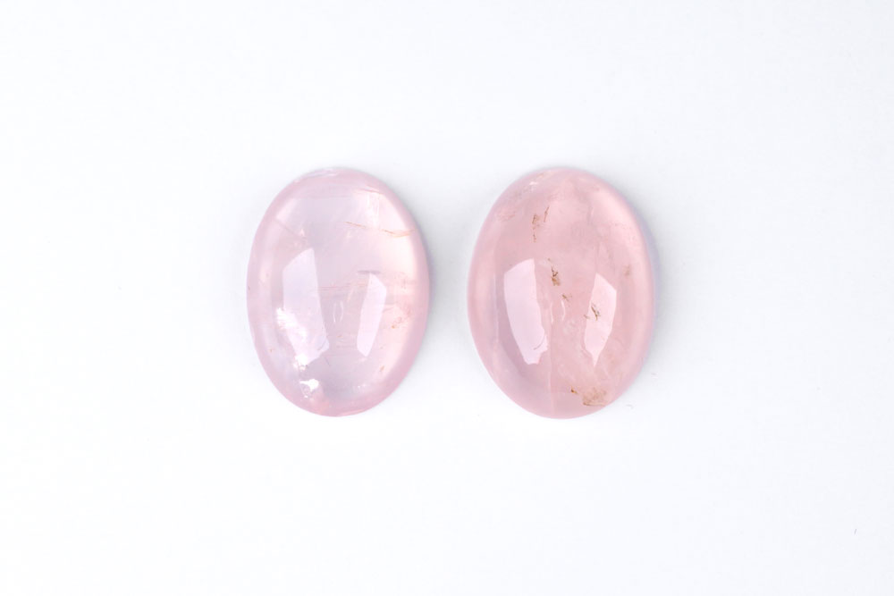 Rose Quartz Oval Pair 19.2 ct