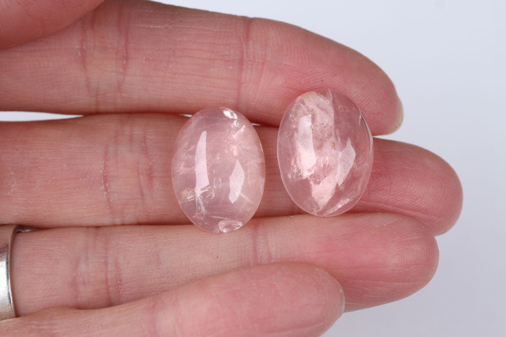 Rose Quartz Oval Pair 19.2 ct