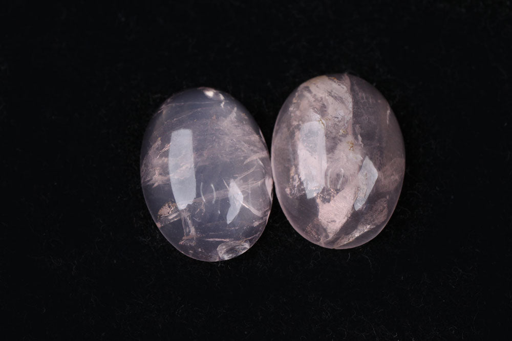 Rose Quartz Oval Pair 19.2 ct