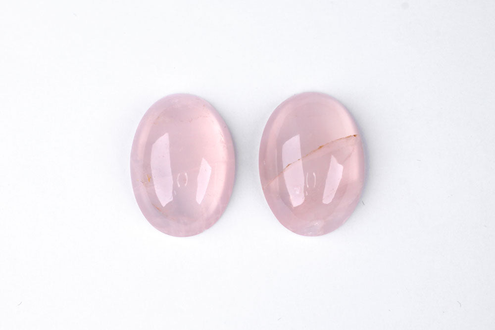 Rose Quartz Oval Pair 18.3 ct