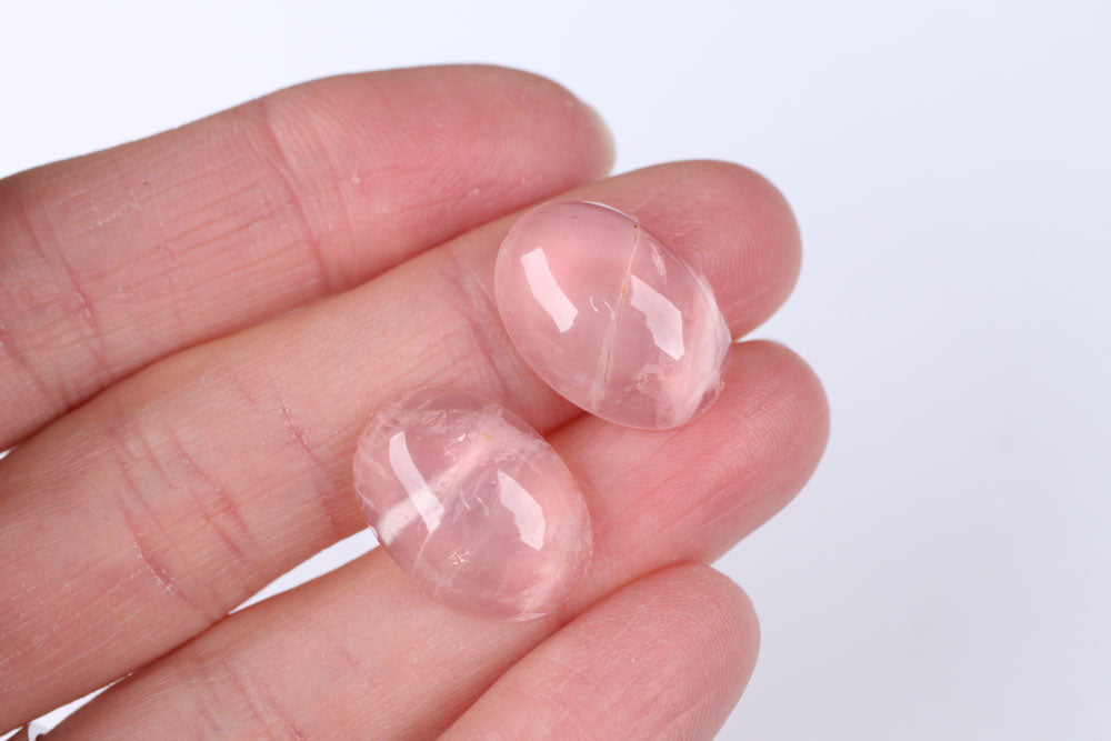 Rose Quartz Oval Pair 18.3 ct