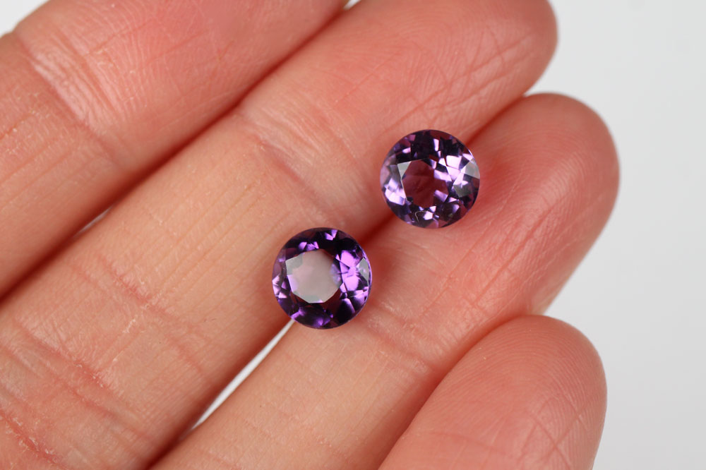 Amethyst Round 7 mm Pair