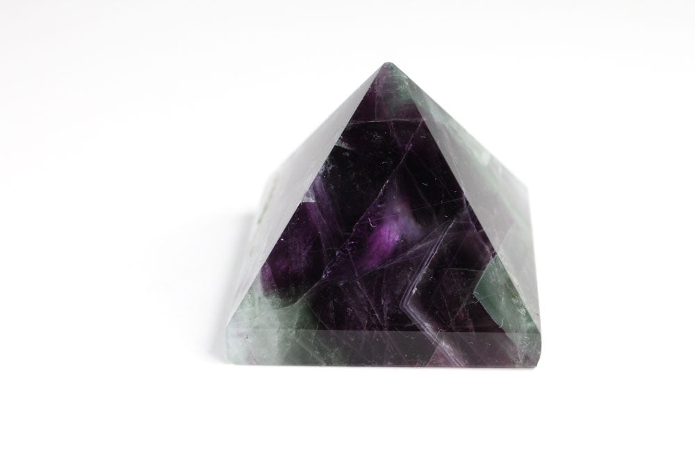 Fluorite Pyramid Purple-Green-White 4 cm