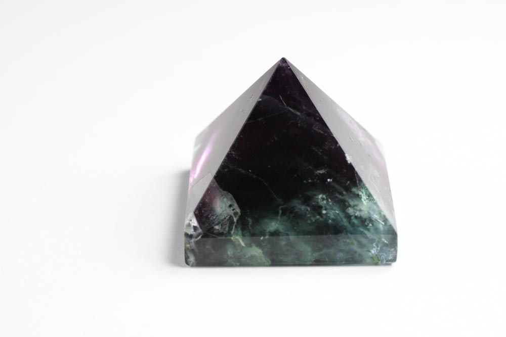 Fluorite Pyramid Purple + Green 3 cm
