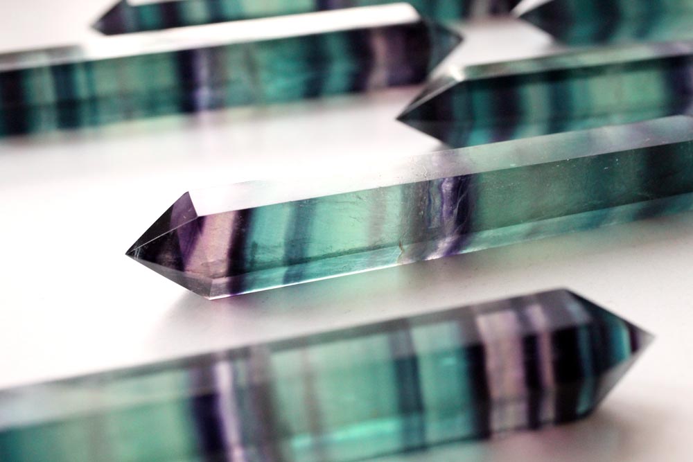 Rainbow Fluorite Double Points