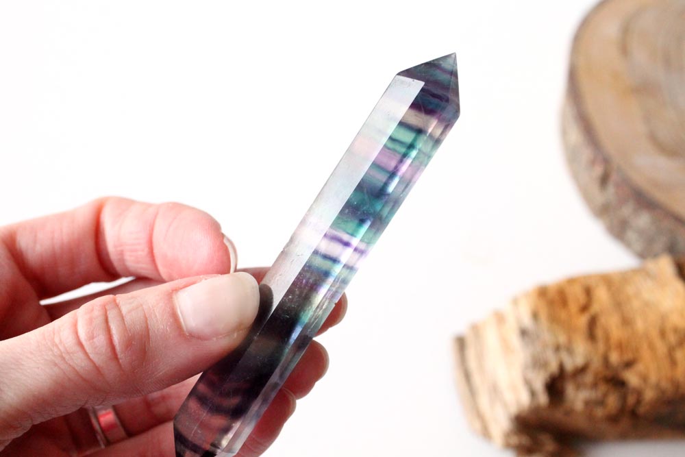 Rainbow Fluorite Double Point