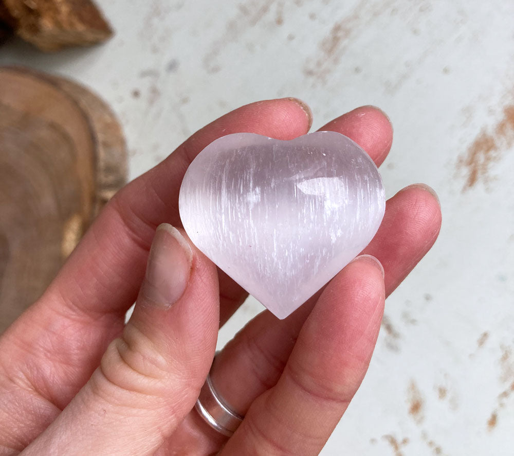 Selenite Heart Small