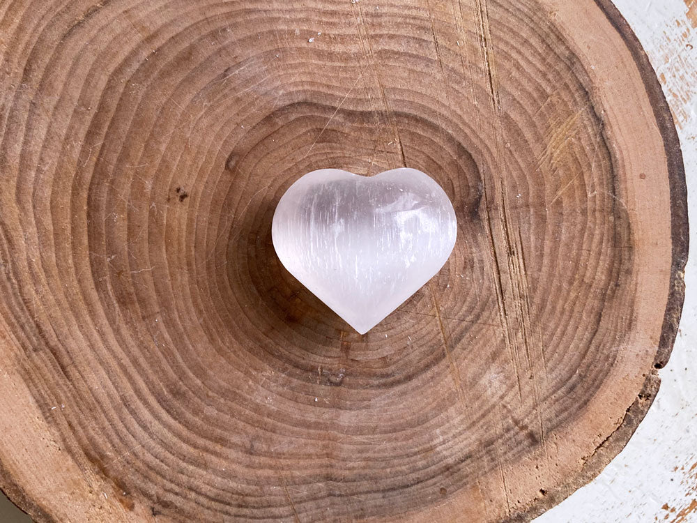 Selenite Heart Small