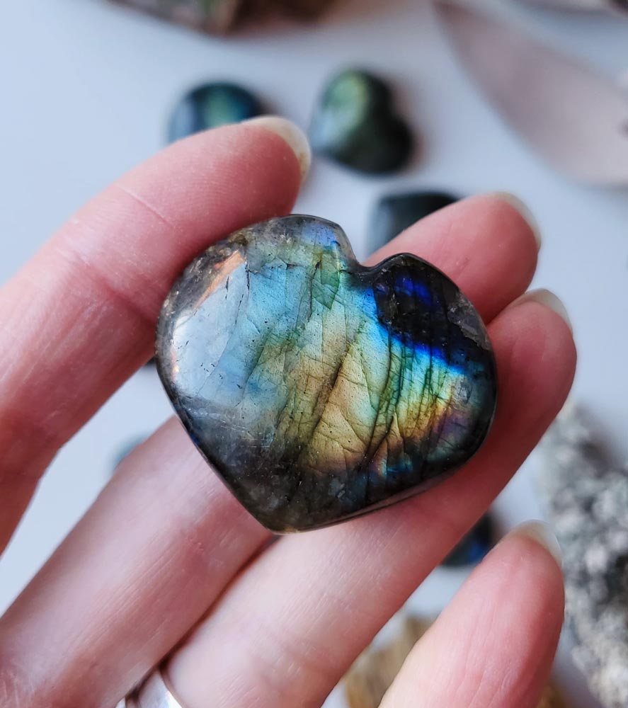 Labradorite Heart 3-4 cm