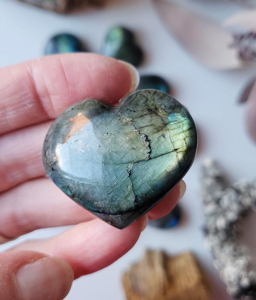 Labradorite Heart 3-4 cm