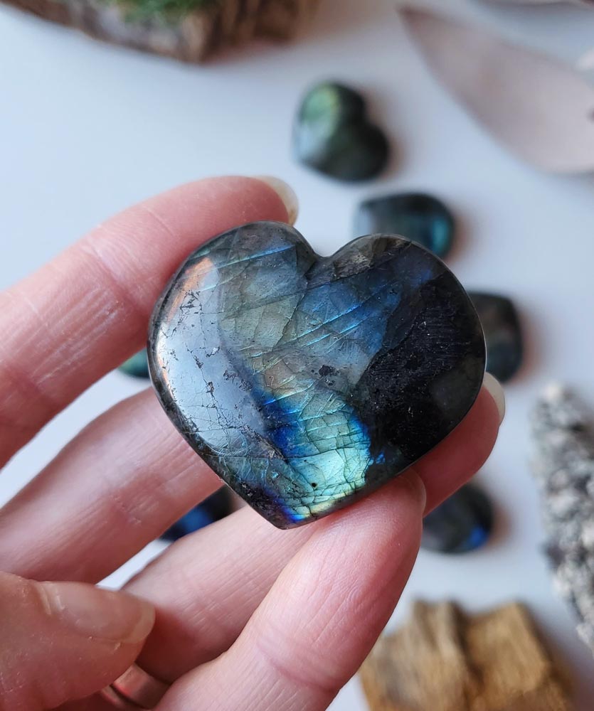 Labradorite Heart 3-4 cm